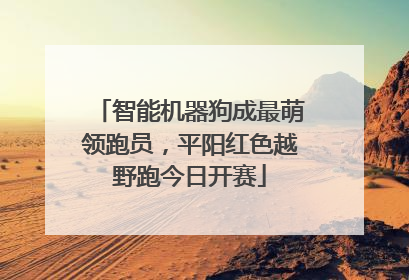 智能机器狗成最萌领跑员，平阳红色越野跑今日开赛