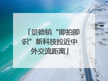 景德镇“即拍即识”新科技拉近中外交流距离