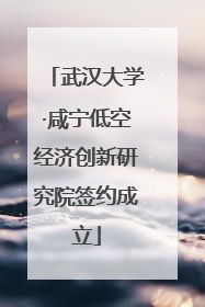 武汉大学·咸宁低空经济创新研究院签约成立
