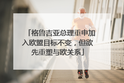 格鲁吉亚总理重申加入欧盟目标不变，但欲先重塑与欧关系