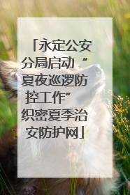 永定公安分局启动“夏夜巡逻防控工作” 织密夏季治安防护网