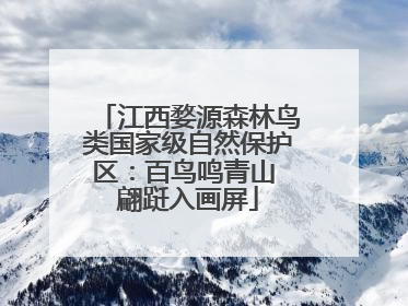 江西婺源森林鸟类国家级自然保护区：百鸟鸣青山 翩跹入画屏