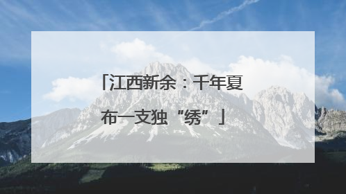 江西新余：千年夏布一支独“绣”