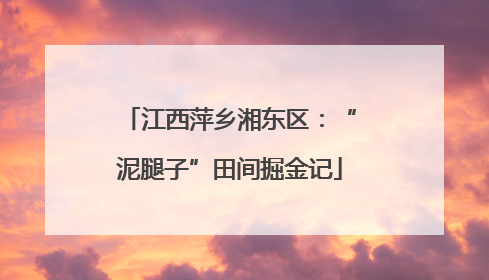 江西萍乡湘东区：“泥腿子”田间掘金记
