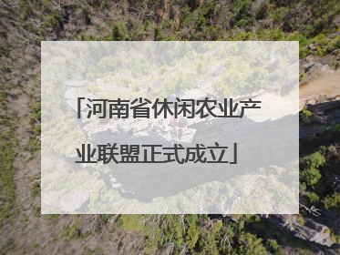 河南省休闲农业产业联盟正式成立