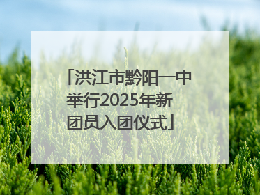 洪江市黔阳一中举行2025年新团员入团仪式