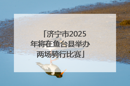 济宁市2025年将在鱼台县举办两场骑行比赛