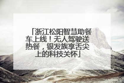 浙江松阳智慧助餐车上线！无人驾驶送热餐，银发族享舌尖上的科技关怀