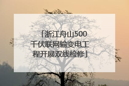 浙江舟山500千伏联网输变电工程开展双线检修