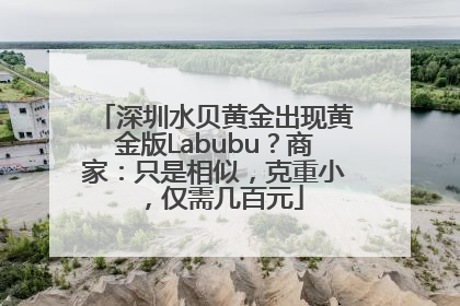 深圳水贝黄金出现黄金版Labubu？商家：只是相似，克重小，仅需几百元