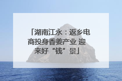 湖南江永：返乡电商投身香姜产业 迎来好“钱”景