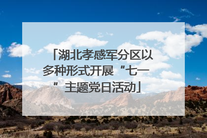 湖北孝感军分区以多种形式开展“七一”主题党日活动