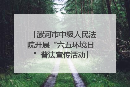 漯河市中级人民法院开展“六五环境日”普法宣传活动