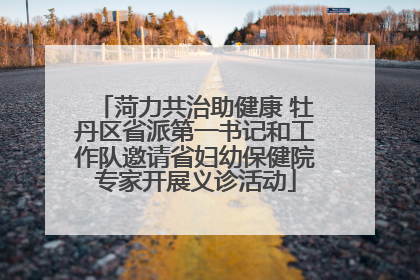 菏力共治助健康 牡丹区省派第一书记和工作队邀请省妇幼保健院专家开展义诊活动