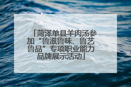 菏泽单县羊肉汤参加“鲁滋鲁味、鲁艺鲁品”专项职业能力品牌展示活动