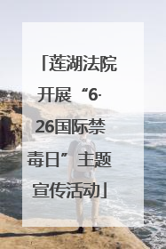 莲湖法院开展“6·26国际禁毒日”主题宣传活动