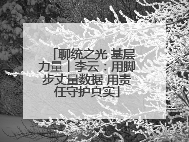 聊统之光 基层力量丨李云：用脚步丈量数据 用责任守护真实