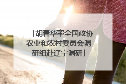 胡春华率全国政协农业和农村委员会调研组赴辽宁调研