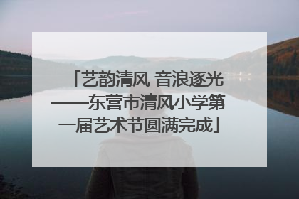 艺韵清风 音浪逐光——东营市清风小学第一届艺术节圆满完成