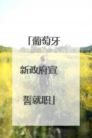 葡萄牙新政府宣誓就职
