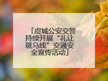 虞城公安交警持续开展“礼让斑马线”交通安全宣传活动
