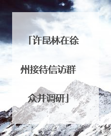 许昆林在徐州接待信访群众并调研
