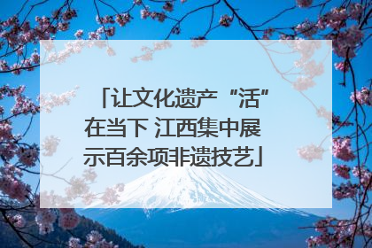 让文化遗产“活”在当下 江西集中展示百余项非遗技艺