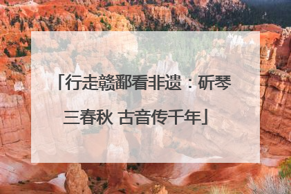 行走赣鄱看非遗：斫琴三春秋 古音传千年