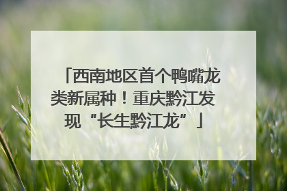 西南地区首个鸭嘴龙类新属种！重庆黔江发现“长生黔江龙”