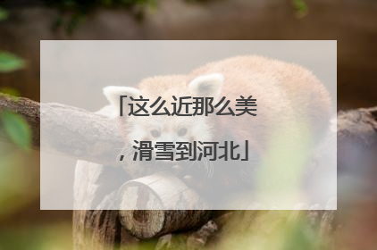 这么近那么美，滑雪到河北