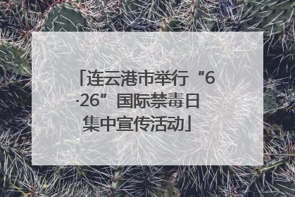 连云港市举行“6·26”国际禁毒日集中宣传活动