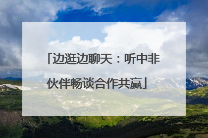 边逛边聊天：听中非伙伴畅谈合作共赢
