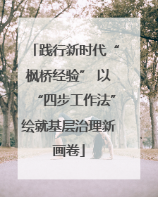践行新时代“枫桥经验” 以“四步工作法”绘就基层治理新画卷