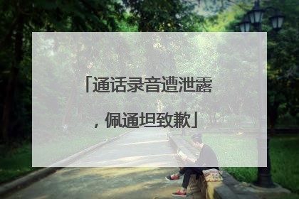 通话录音遭泄露，佩通坦致歉
