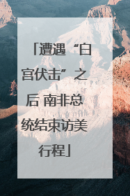 遭遇“白宫伏击”之后 南非总统结束访美行程