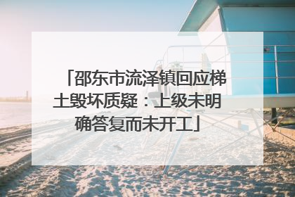邵东市流泽镇回应梯土毁坏质疑：上级未明确答复而未开工