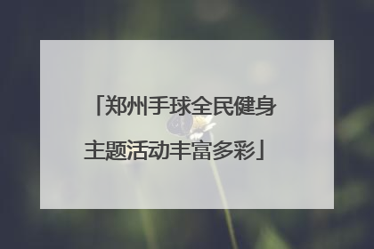 郑州手球全民健身主题活动丰富多彩