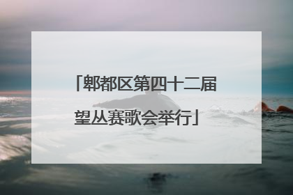 郫都区第四十二届望丛赛歌会举行