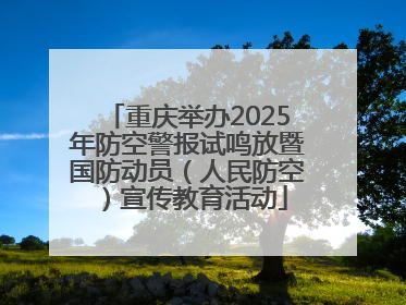 重庆举办2025年防空警报试鸣放暨国防动员（人民防空）宣传教育活动