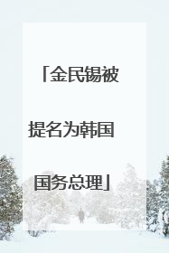 金民锡被提名为韩国国务总理