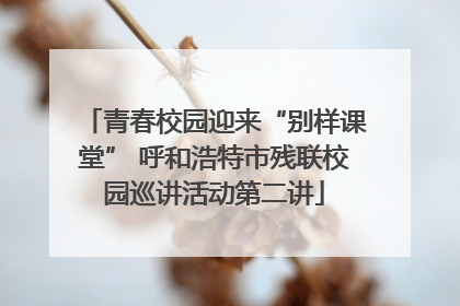 青春校园迎来“别样课堂” 呼和浩特市残联校园巡讲活动第二讲