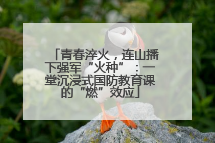 青春淬火，连山播下强军“火种”：一堂沉浸式国防教育课的“燃”效应