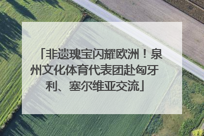 非遗瑰宝闪耀欧洲！泉州文化体育代表团赴匈牙利、塞尔维亚交流