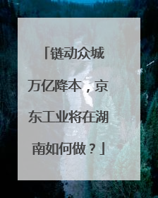 链动众城 万亿降本，京东工业将在湖南如何做？