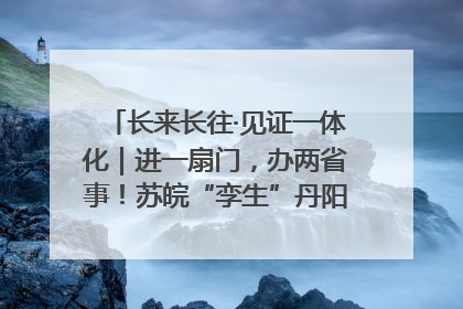 长来长往·见证一体化｜进一扇门，办两省事！苏皖“孪生”丹阳如何做到的？