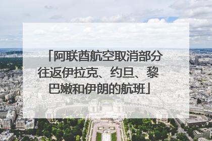 阿联酋航空取消部分往返伊拉克、约旦、黎巴嫩和伊朗的航班
