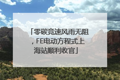 零碳竞速风雨无阻，FE电动方程式上海站顺利收官