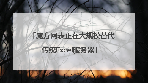 魔方网表正在大规模替代传统Excel服务器