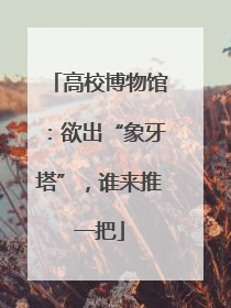 高校博物馆：欲出“象牙塔”，谁来推一把