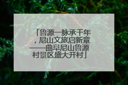 鲁源一脉承千年，尼山文旅启新章——曲阜尼山鲁源村景区盛大开村